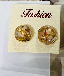 Resin Square Earrings 3 Pair Combo