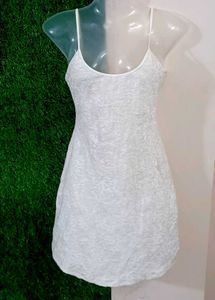 Imported Creamish Slip Mini Dress
