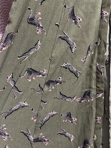 Olive Green Printed Dress