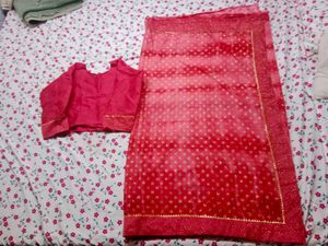 Red Saree with Blouse