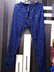 Blue Legins With Sequence