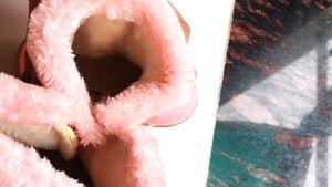 Pink Faux Fur Ankle Boots