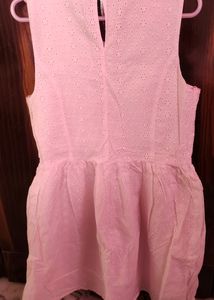 Beautiful Frock With Thread Cut Work