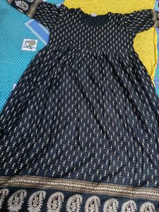 Elegant Black Printed Kurta