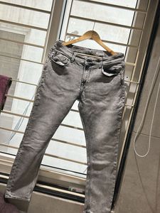 Grey Wash Denim Jeans