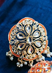 Earrings Orange Colour