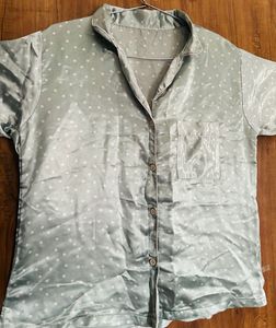 Night Dress Shirt With Min Shorts