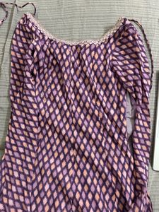 Indya Purple Printed Kurta