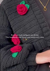 Crochet Rose Cardigan