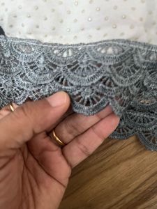 Stylish crop top with lace embellishment