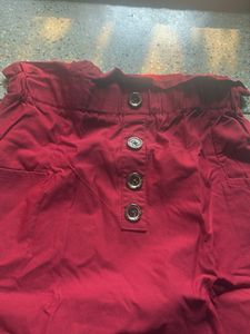 Chic Maroon A-Line Skirt