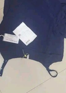Navy Polka Dot Sharara Set