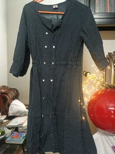 Striped Button-Down Dress