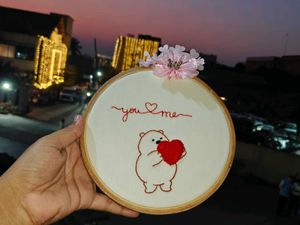 Cute Embroidered Hoop Art