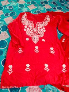 Chikankari Short Kurta/Plazzo Combo