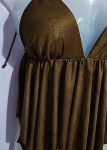 Y2K Brown Halter Top