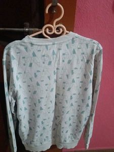 Patterned Crewneck Sweatshirt