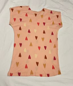 Heart print stretchable top Size - S