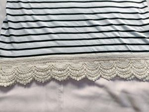 Beautiful white &amp; Black Stripe Top