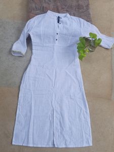 White Kurta With Collar