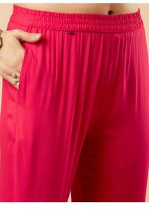 Pink Printed Kurta Set with Dupatta