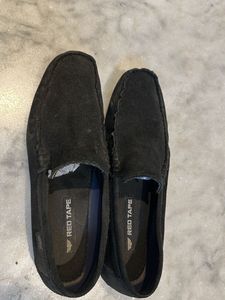 Red Tape Black Loafers For Men