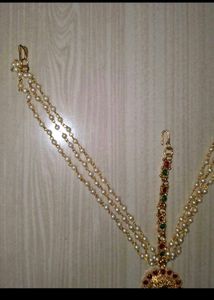 Pearl &amp; Stone Maang Tikka