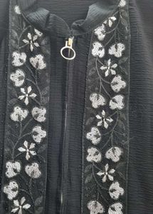 Balck Embroidery Daily Wear Abhaya/Bhurqa
