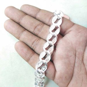 SR91 Pure Silver Figaro Chain Bracelet Unisex