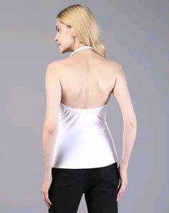 Neck sleeveless Bow Detail cut out fitted top