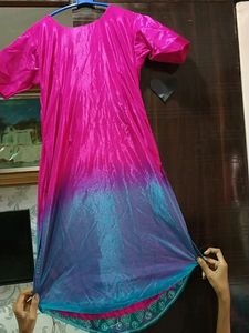 Embroidered Pink &amp; Blue Salwar Kameez