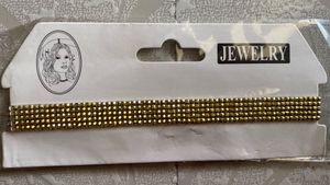 Golden Rhinestone Choker Necklace