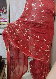 Newly Red Beautiful Saree