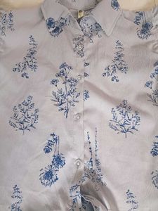 Floral Print Tie-Front Top