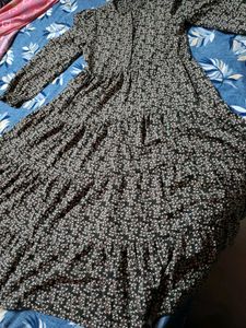 BROWN FLORAL MAXI DRESS