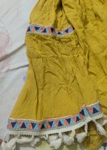 Boho Mustard Off-Shoulder Top