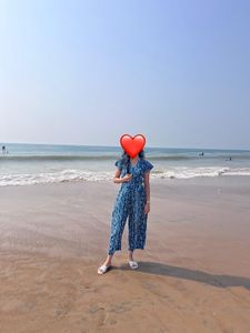 StyleStone blue and white tie-dye printed jumpsuit