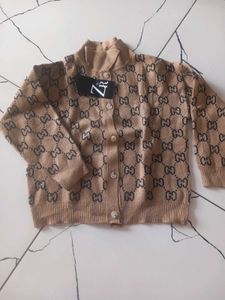 Cute Patterned Kids Cardigan