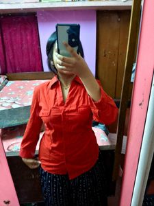 Imported Red Button Down Shirt