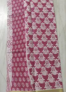 Polo Pink Cotton Silk Saree With Blouse 6 Meters