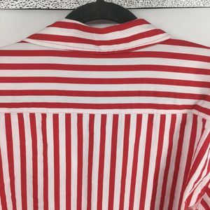 Zara Red And White Striped Shirt