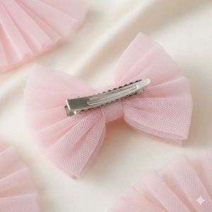 Cute Baby Bow Hairclips 6 Double layered