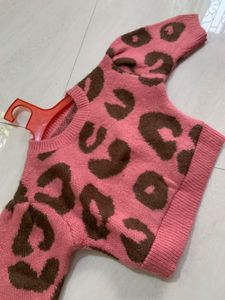 Cute Animal Print Sweater crop