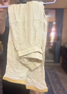 Phulkari Pure Cotton Yellow Embroidered Kurta Set