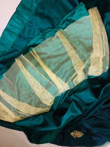 Luxe Green Velvet Embroidered Ethnic Dress