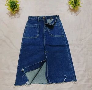 Denim Midi Skirt