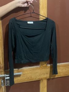 Dark Green Long Sleeve Top