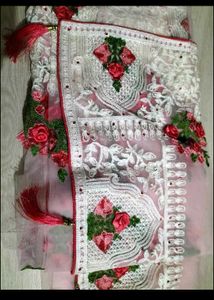 Elegant Pink Net Saree