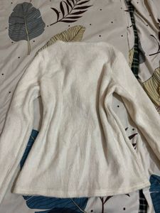 Korean White Warm Top