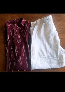Cotton Silk Kurta Pyjama For Kids